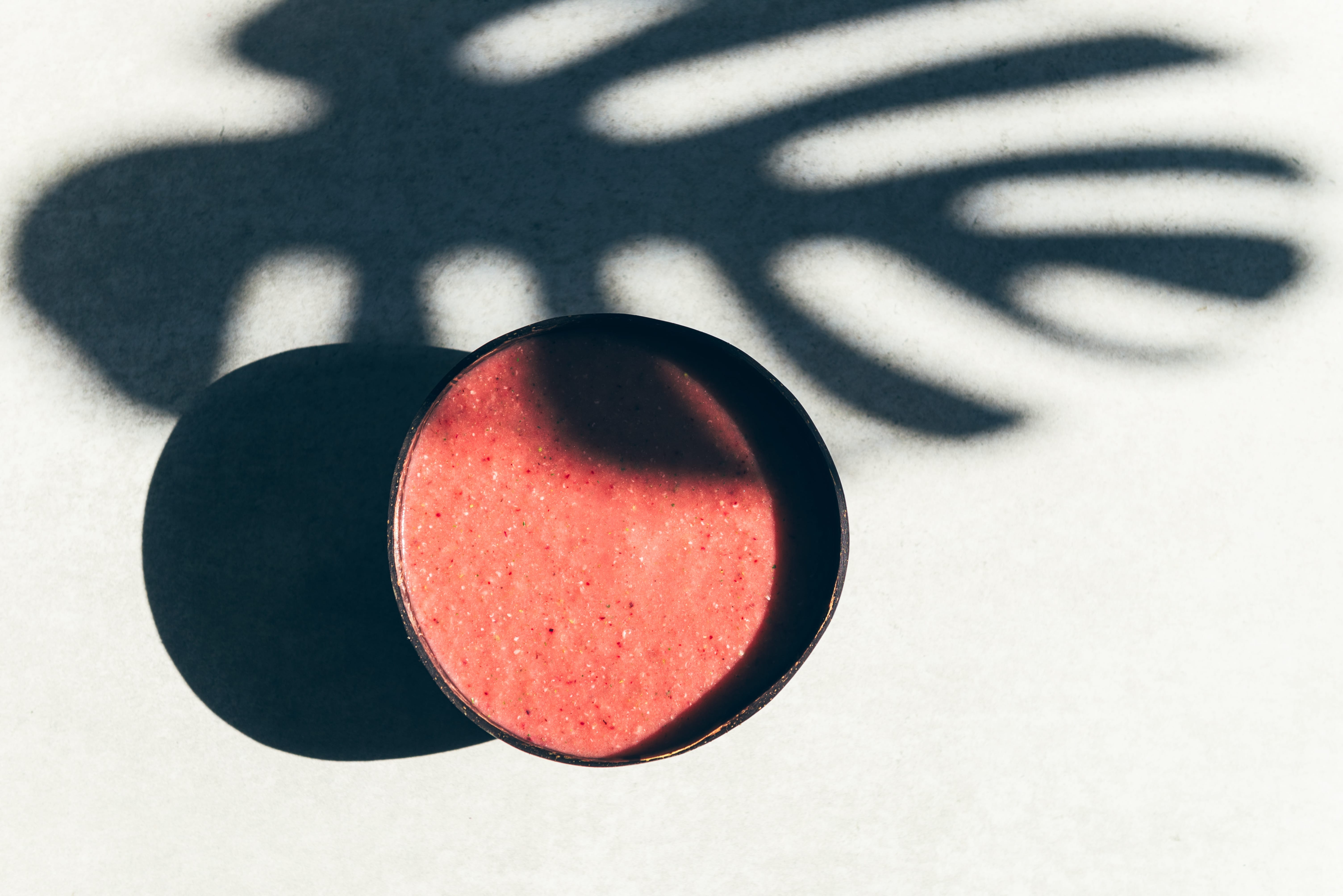 a red and black ball