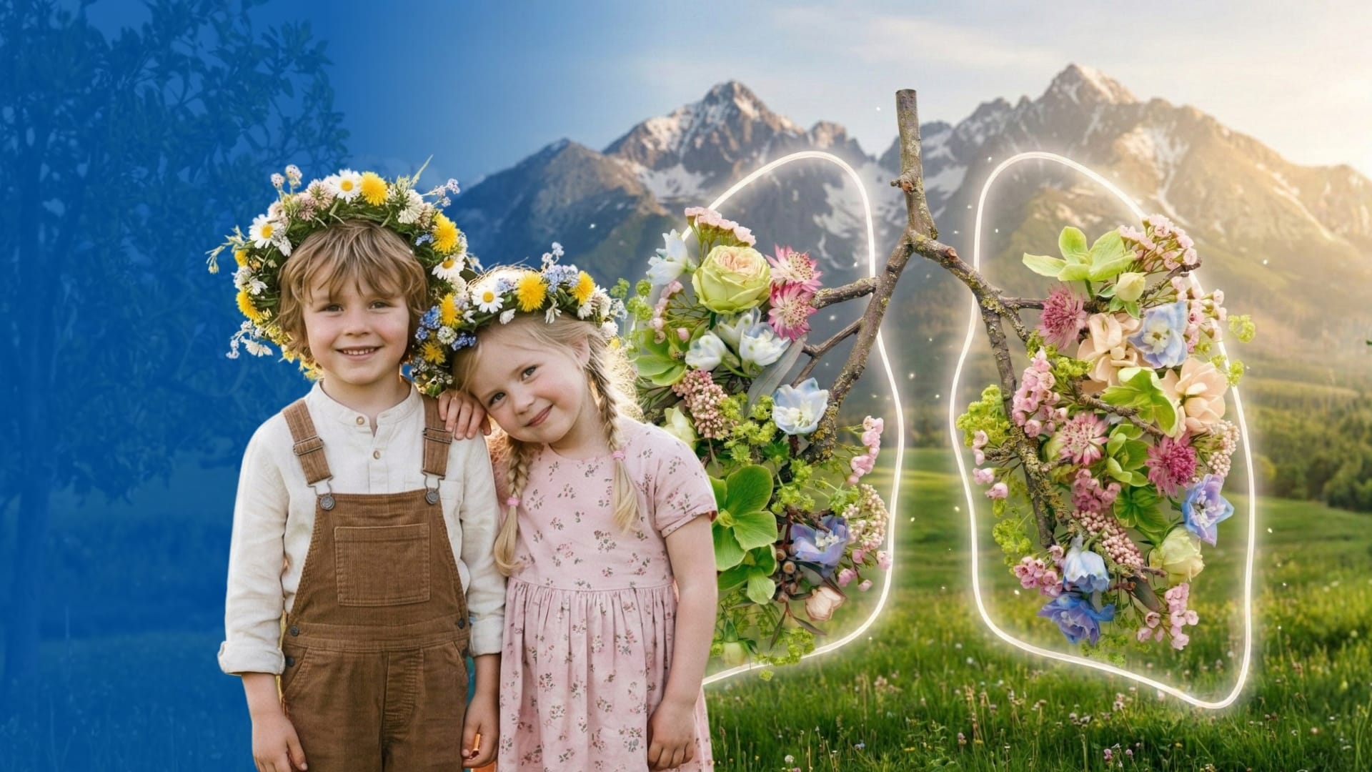 a couple of girls posing for a picture with a bouquet of flowers