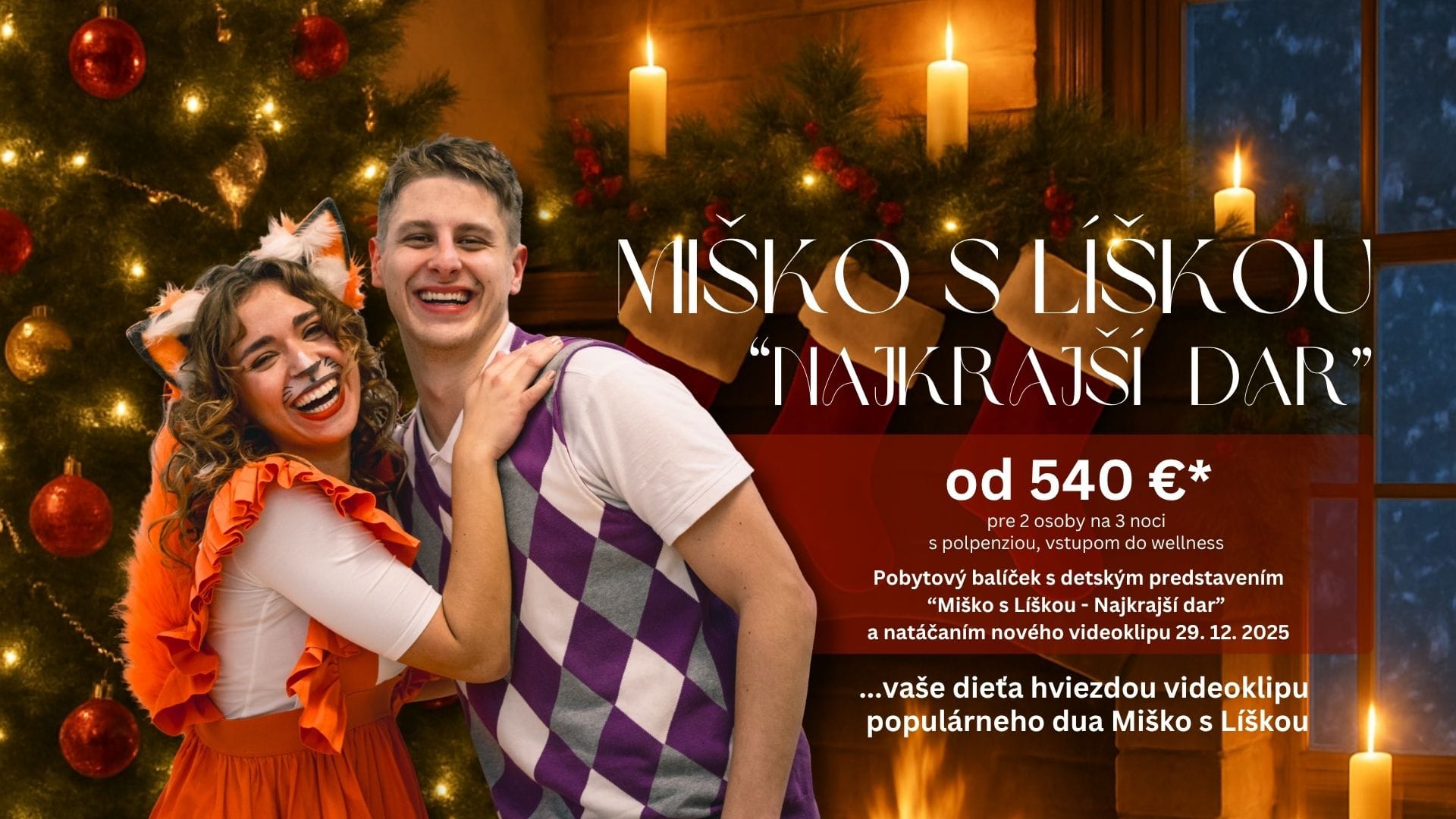 a man and woman posing for a picture next to a christmas tree