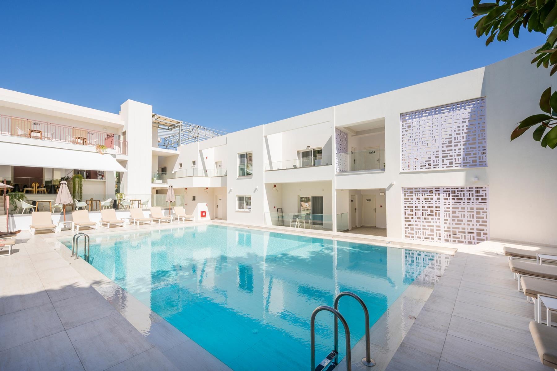 a swimming pool in a backyard