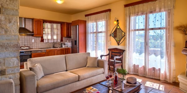 a living room with a couch and a coffee table