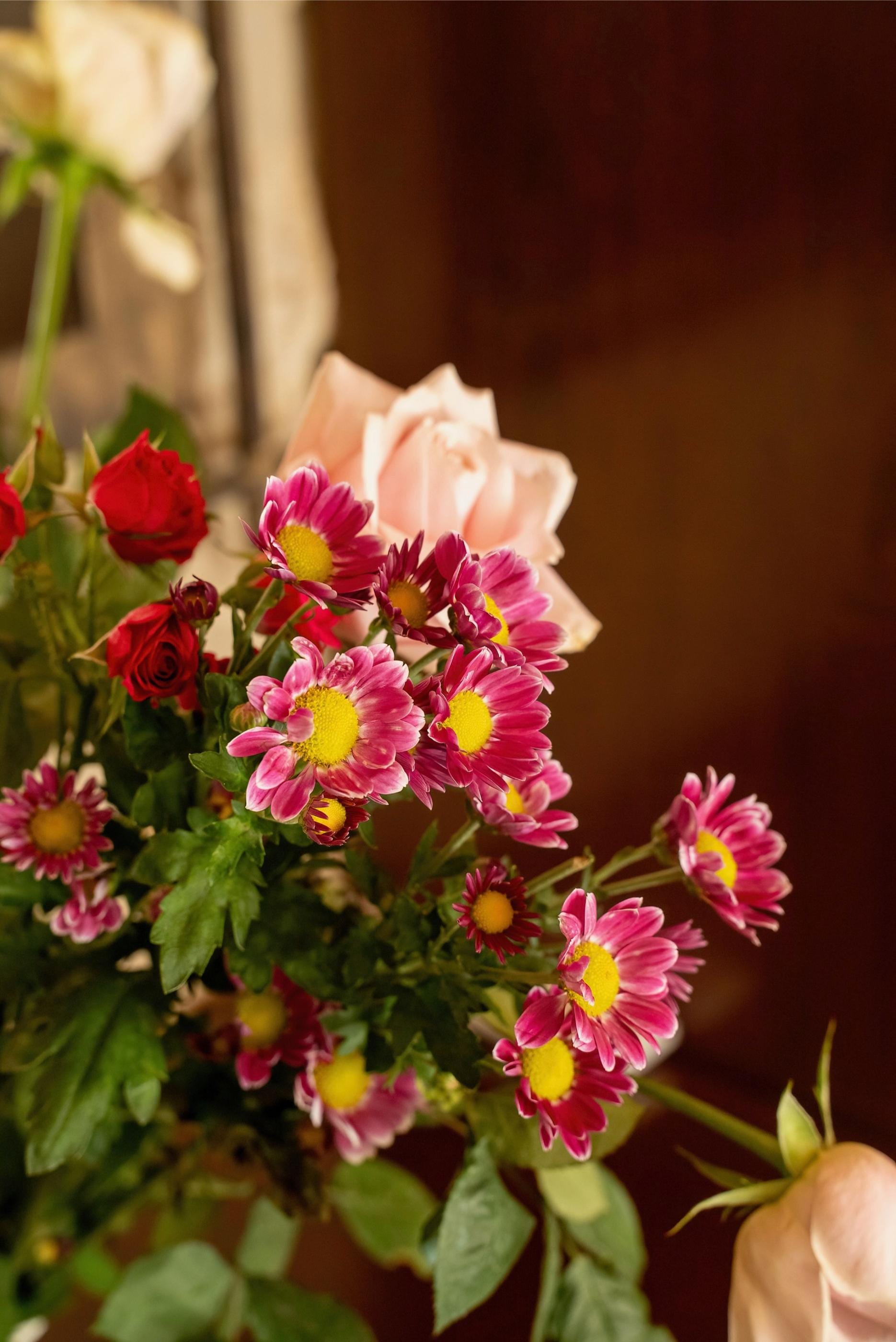 a bouquet of flowers