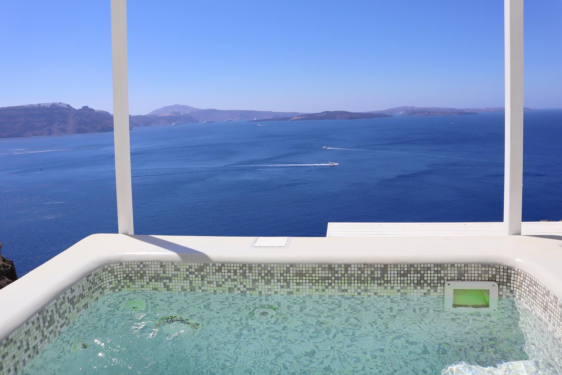 a view of the ocean from a balcony