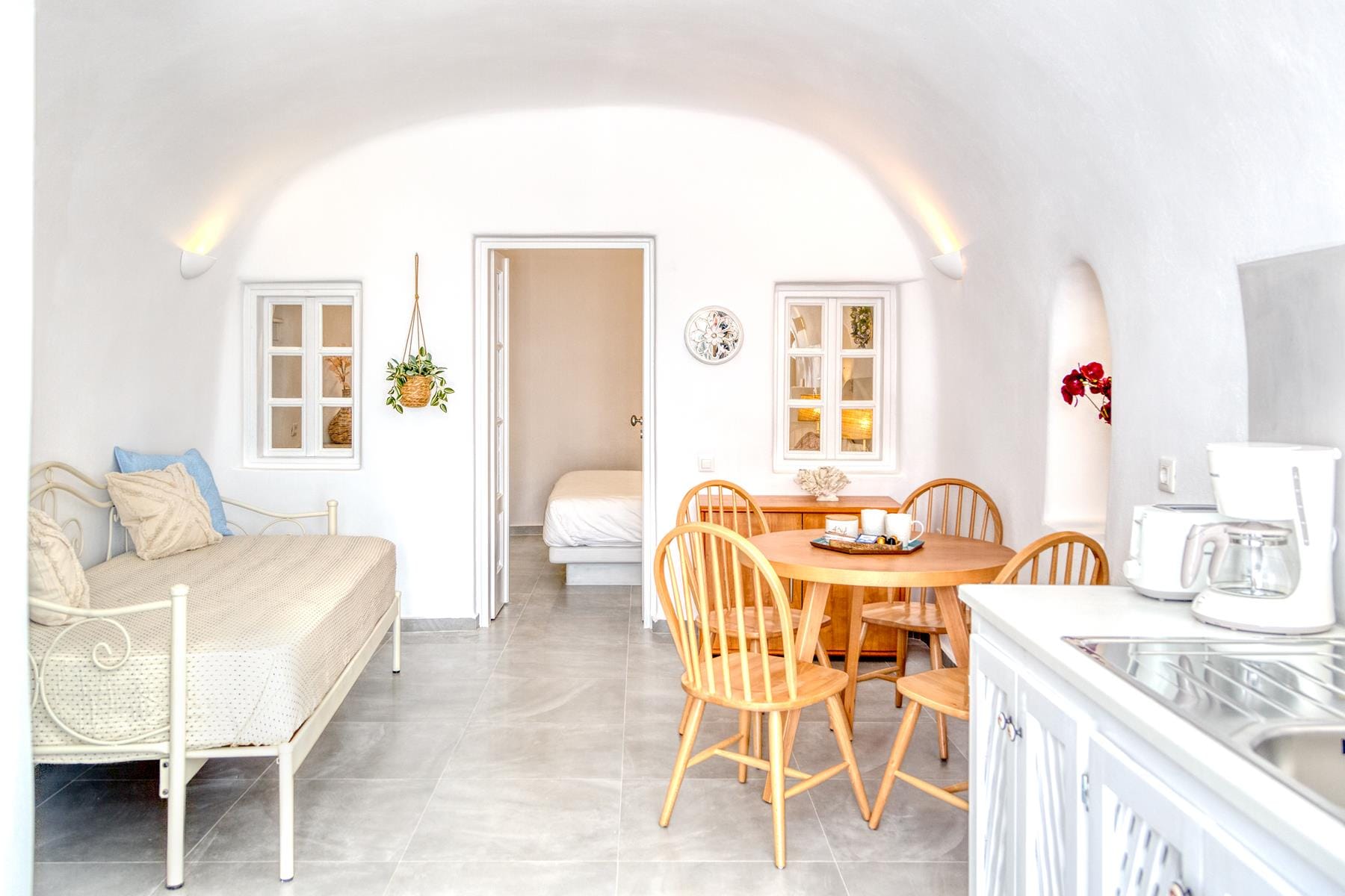 a kitchen and dining room