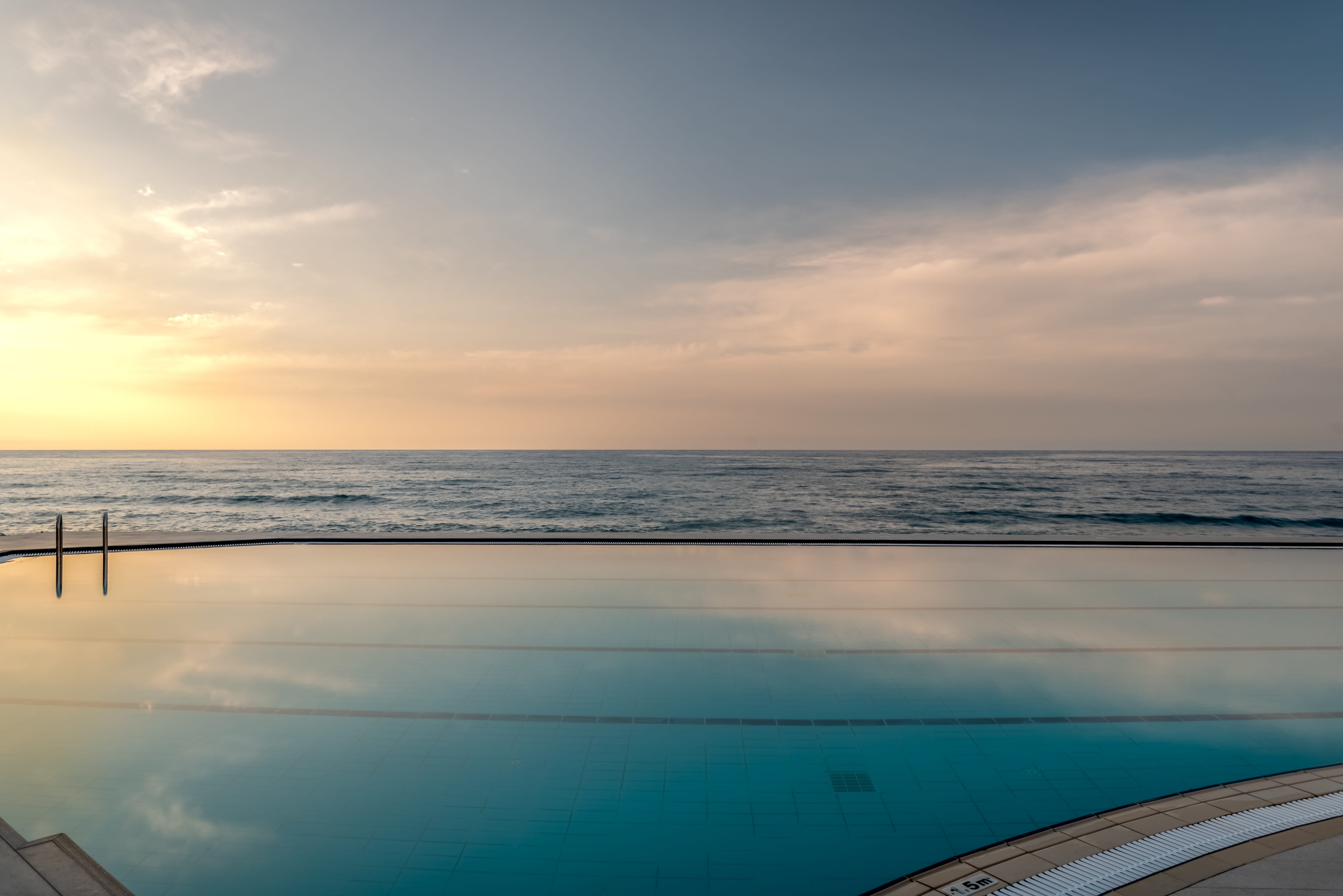 a beach with a body of water