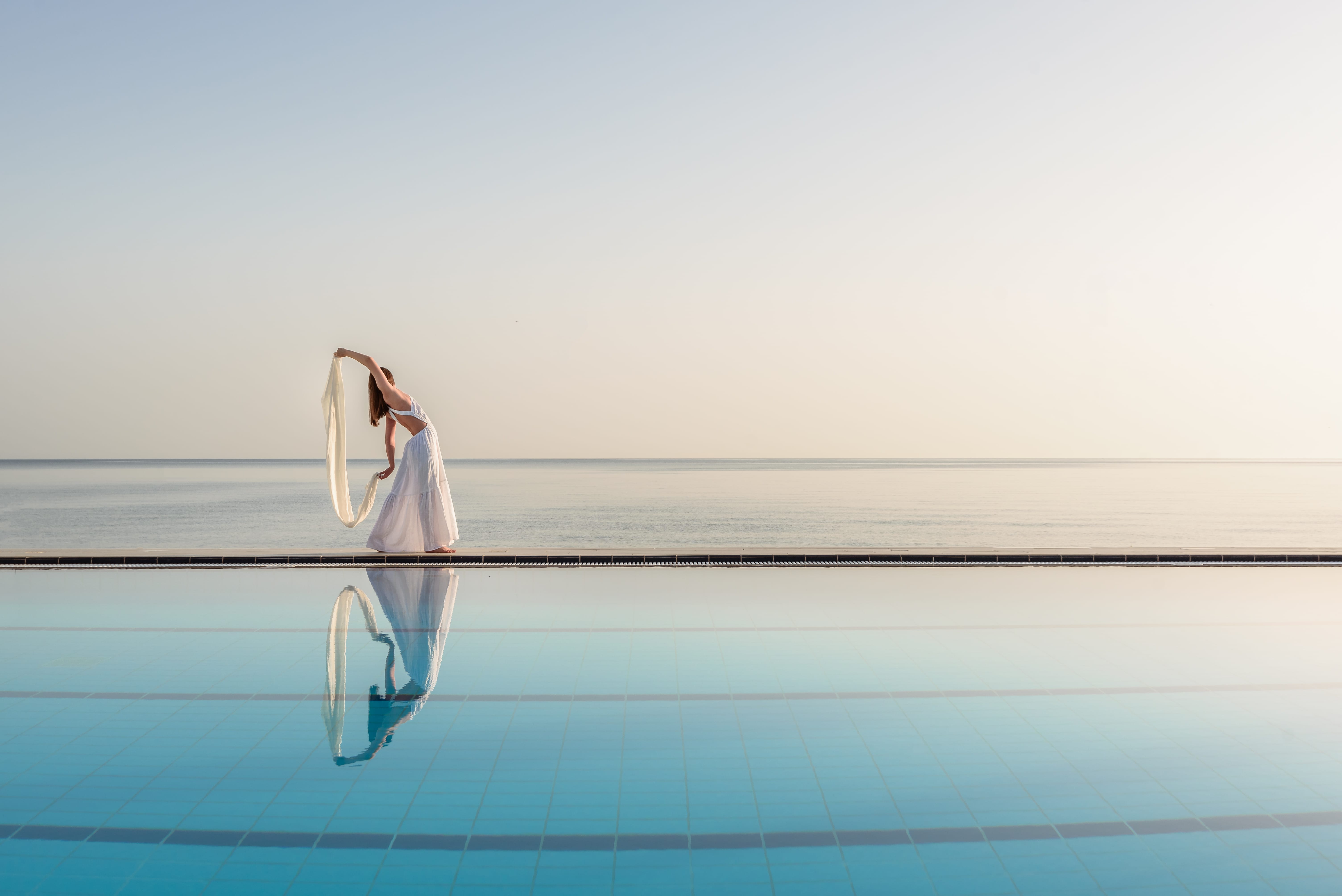 a person in a white dress