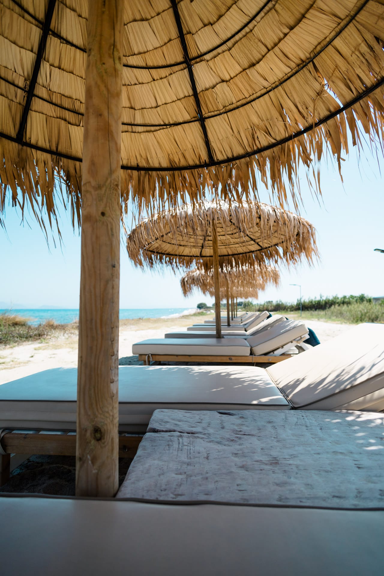 Private beach at Taf beach Villas in Kos island