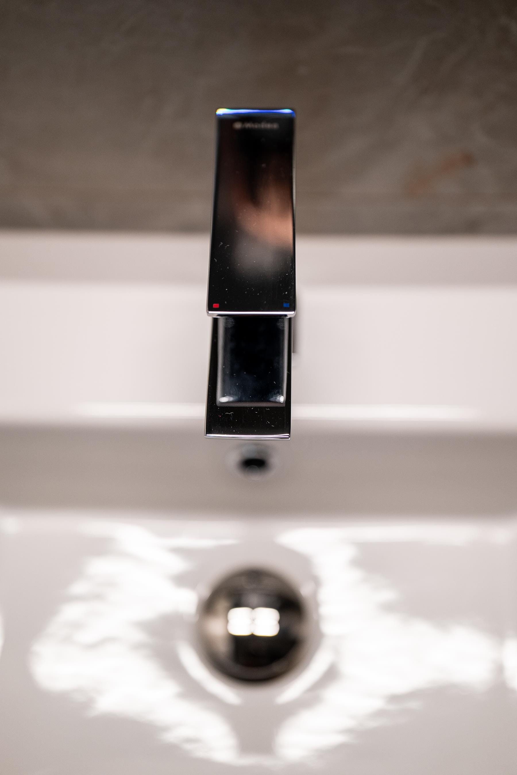 a black and silver flashlight