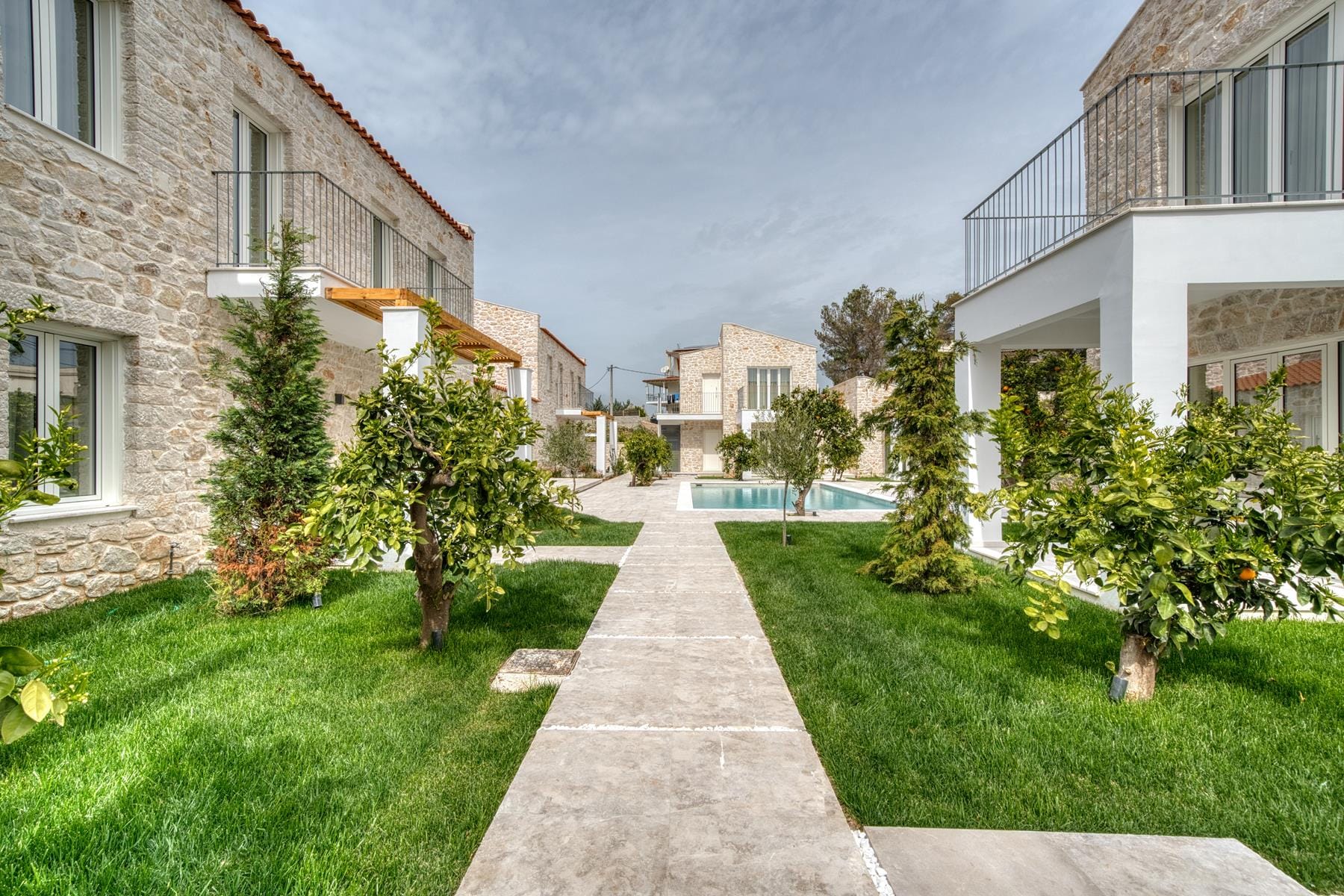 a path between buildings