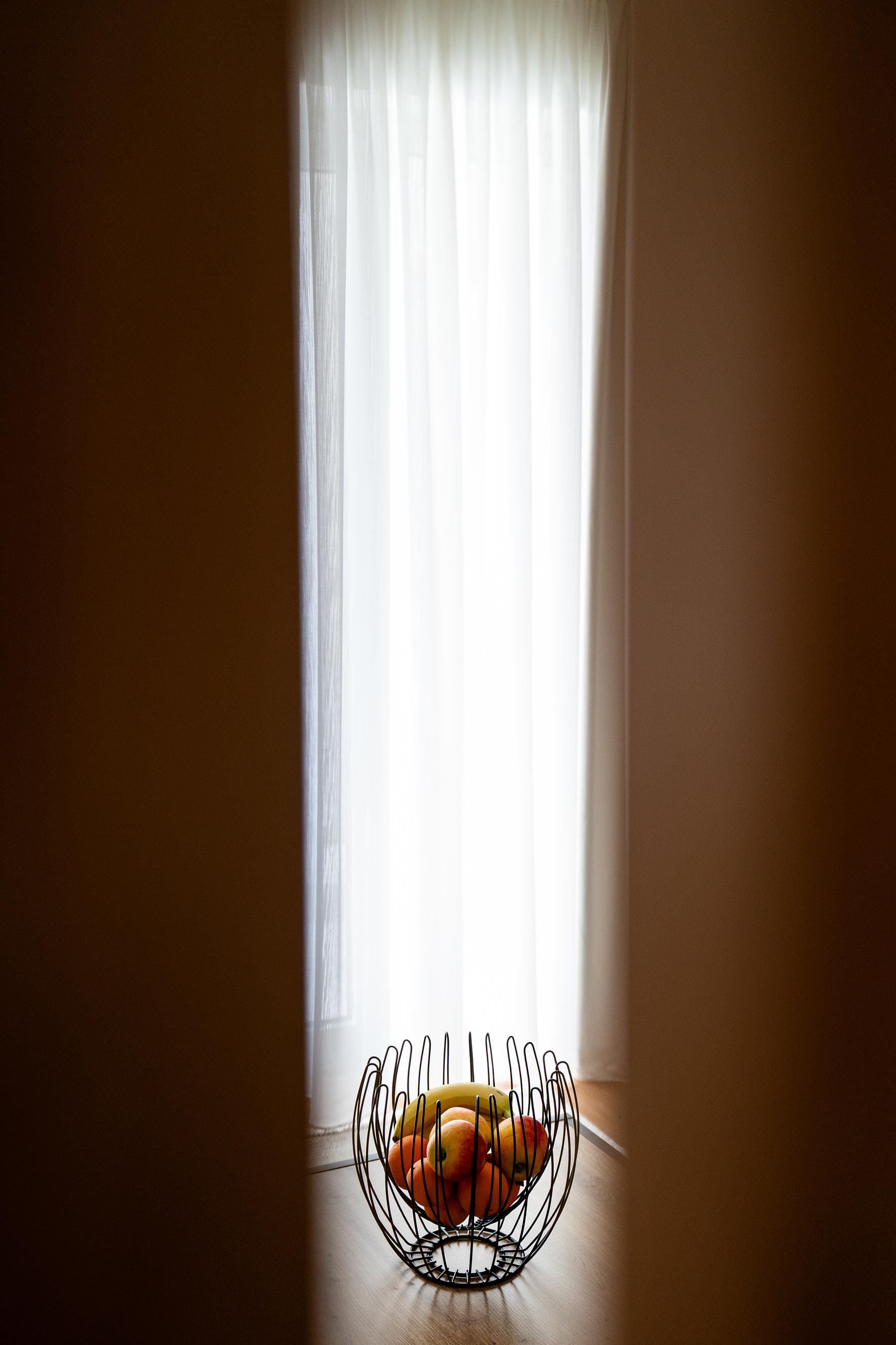 a basket with fruit in it