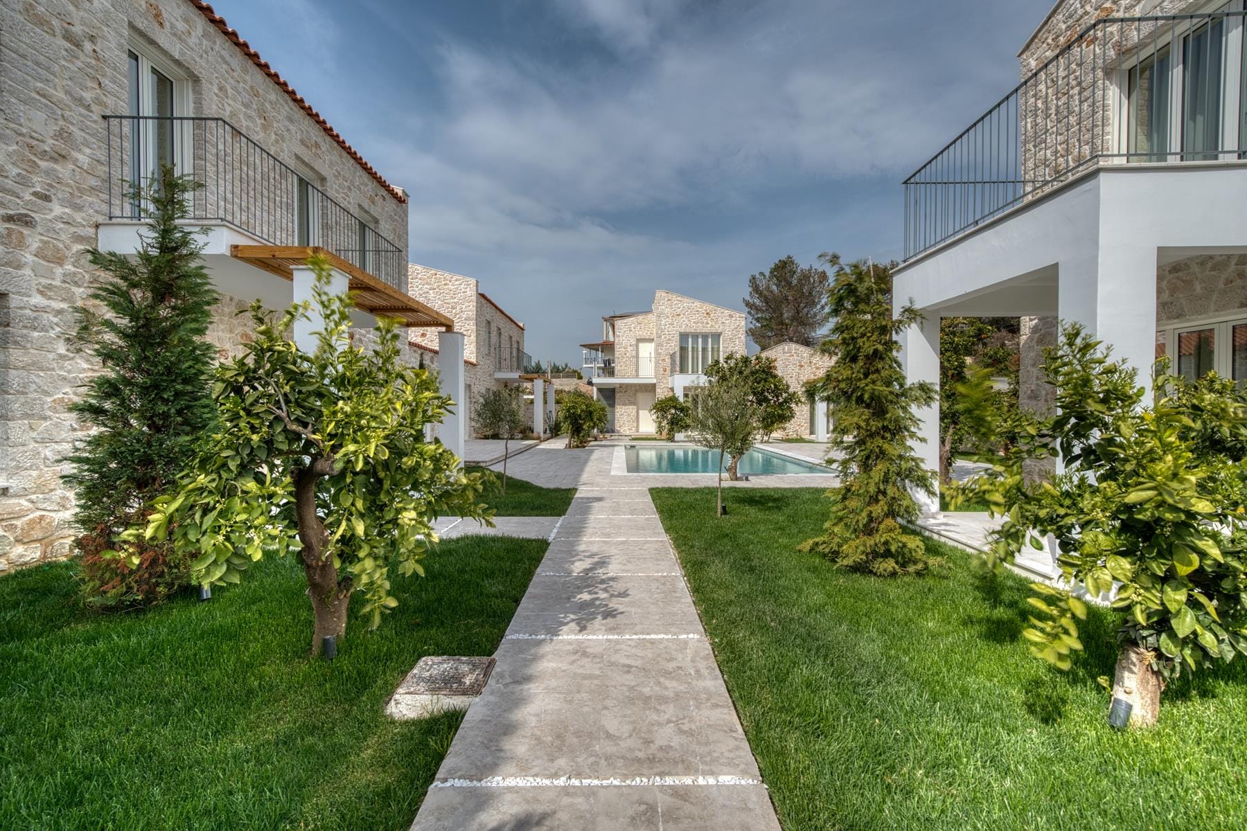 a path between buildings