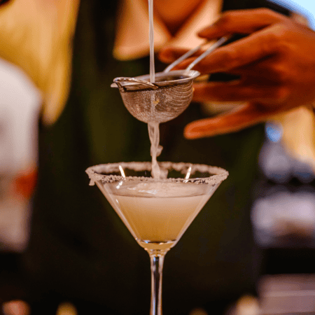 a close-up of a drink