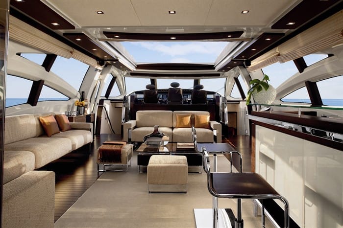 inside of a yacht