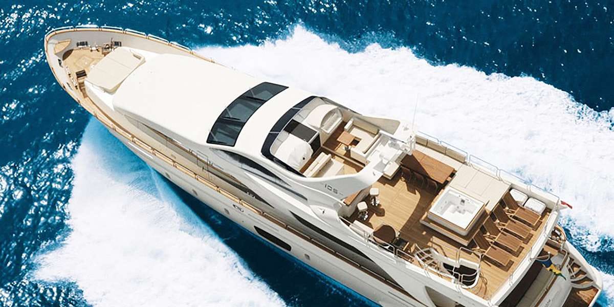 a white luxury yacht