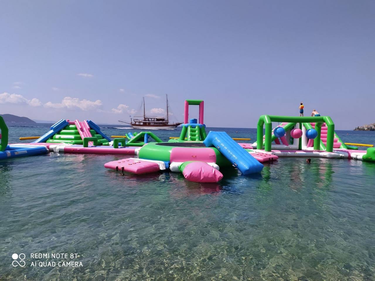 a group of colorful boats in the water
