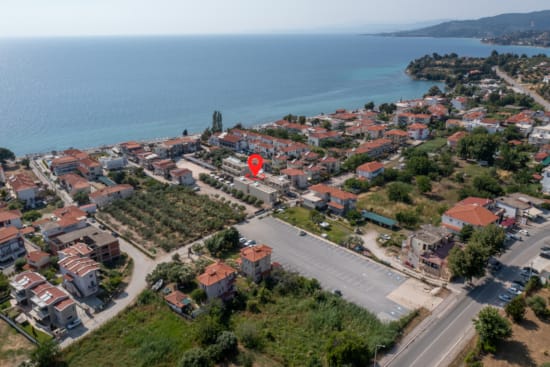 a city next to a body of water