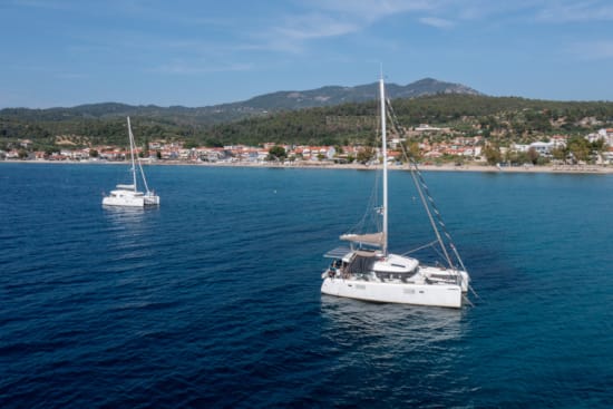 a couple of boats on the water