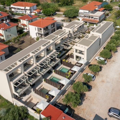 aerial view of a large building
