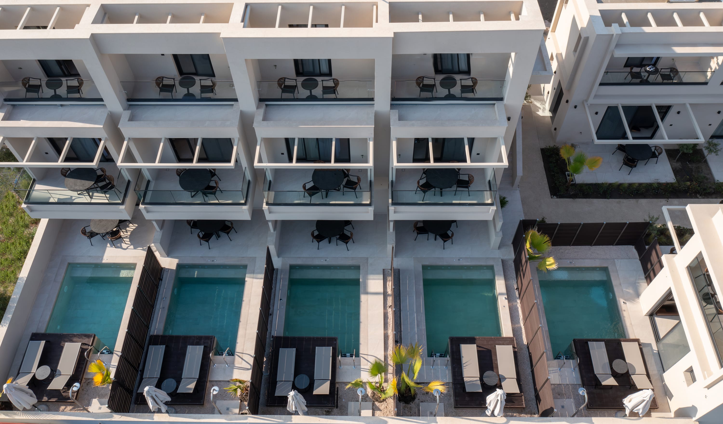 a high angle view of a building