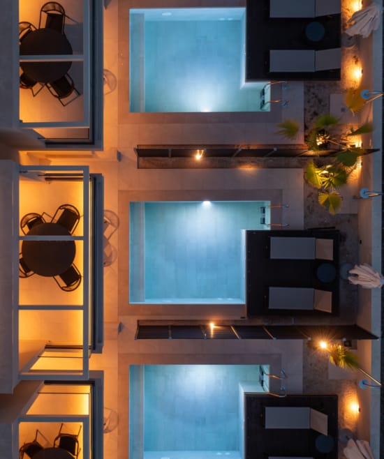 a room with a window and a mirror