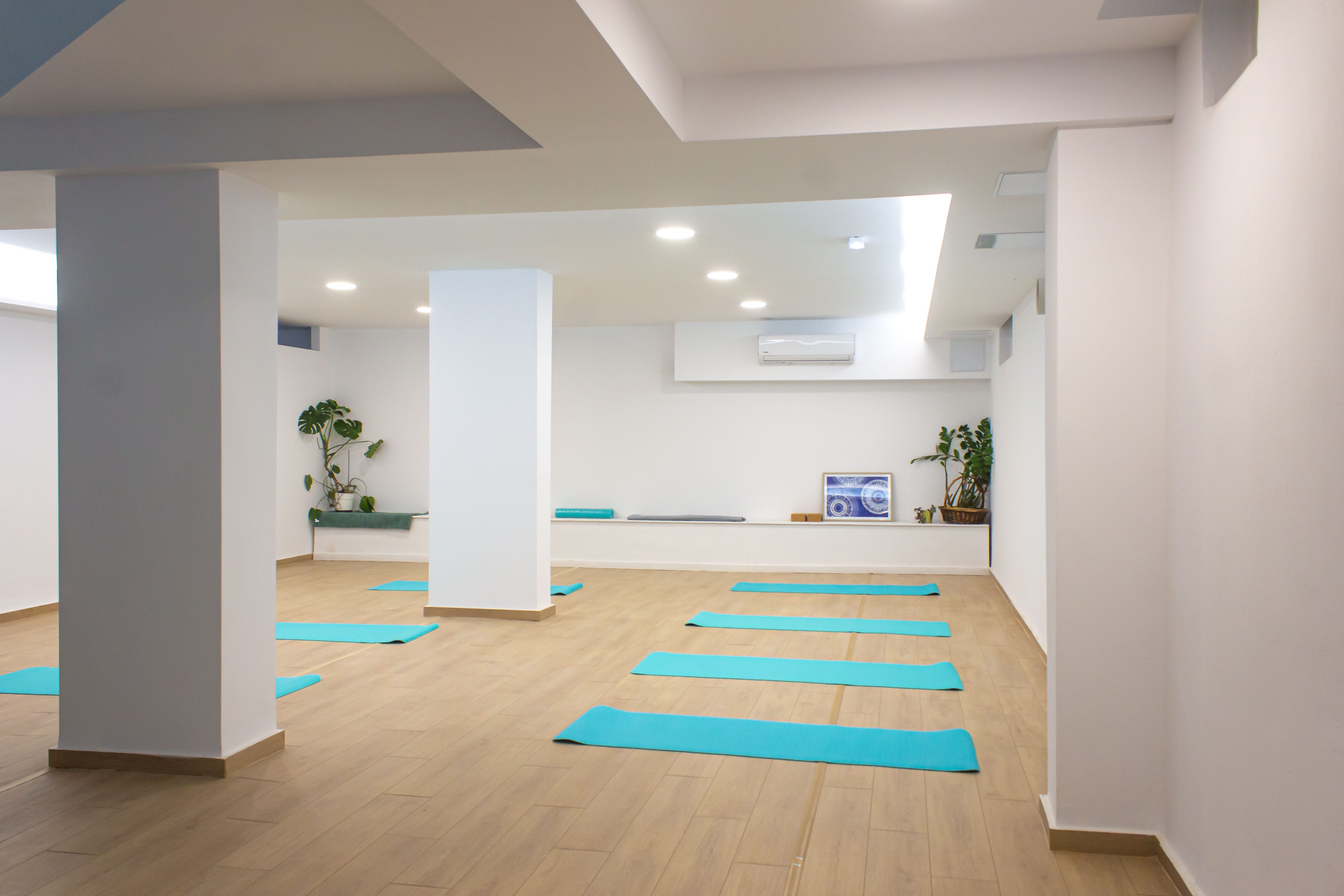 a room with a rug and a rug