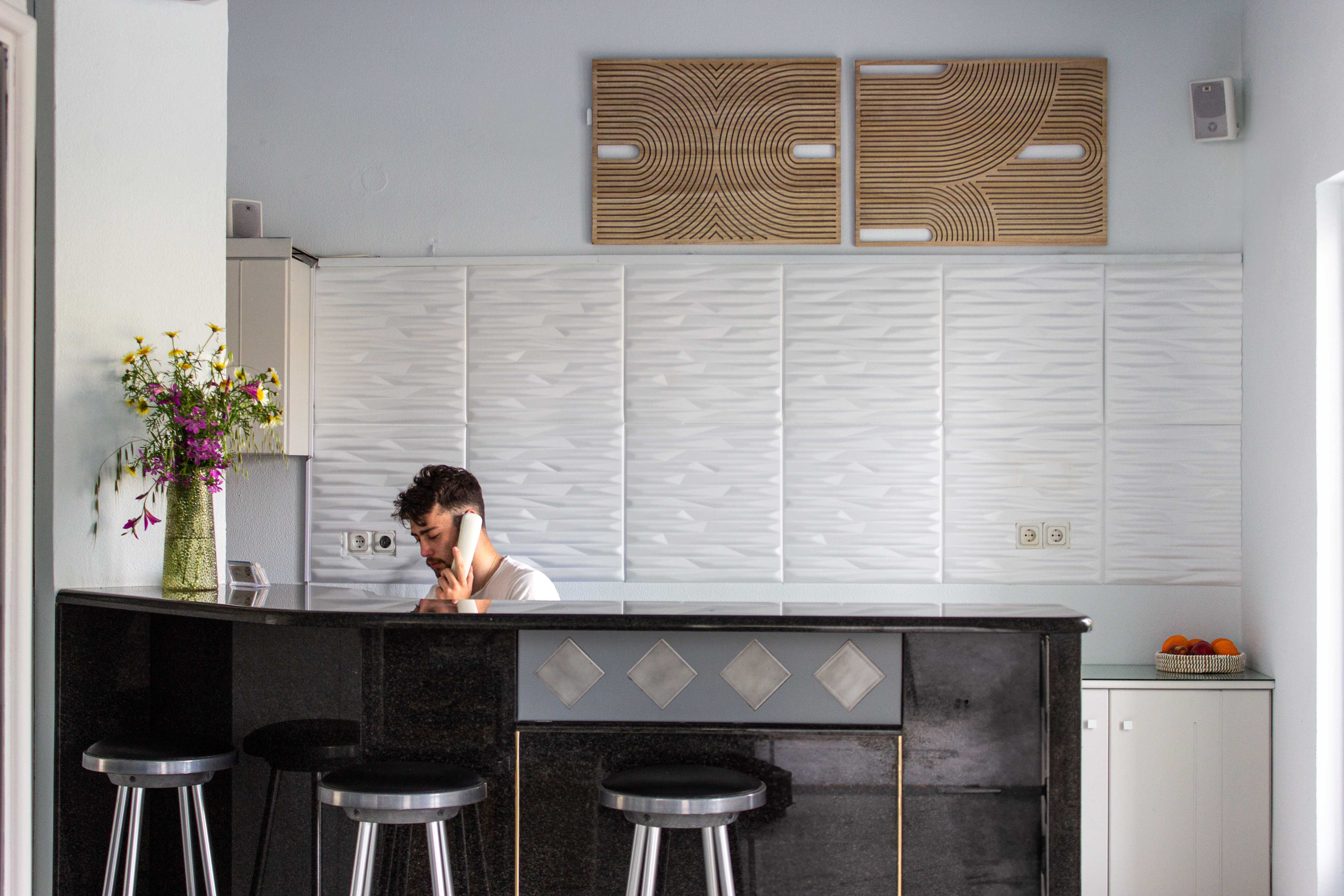 a person sitting at a table