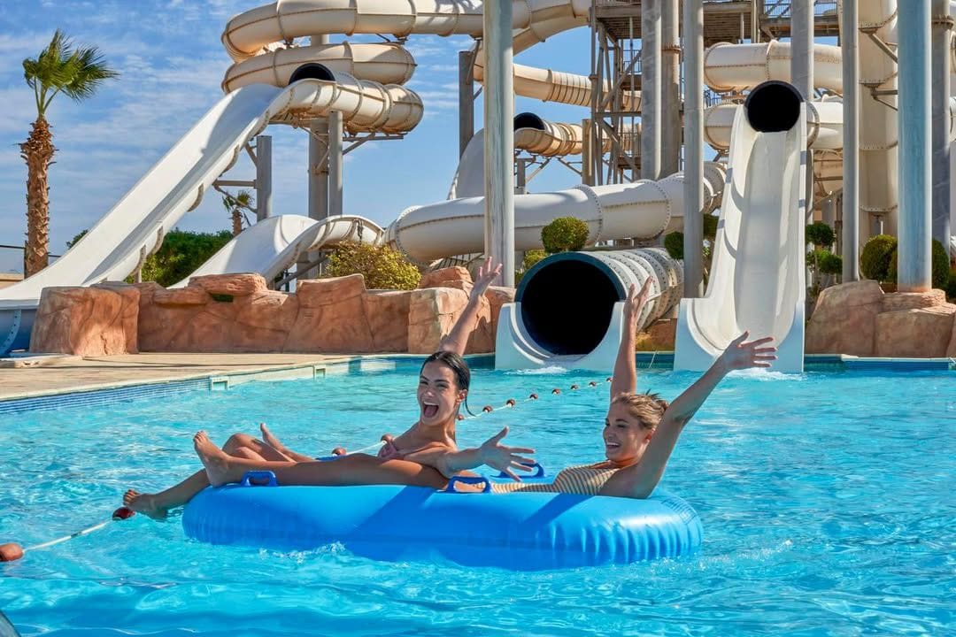 a group of people in a pool