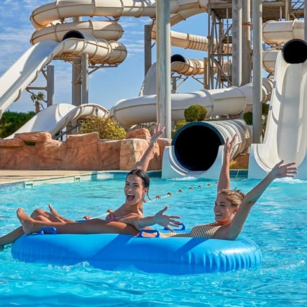 a group of people in a pool