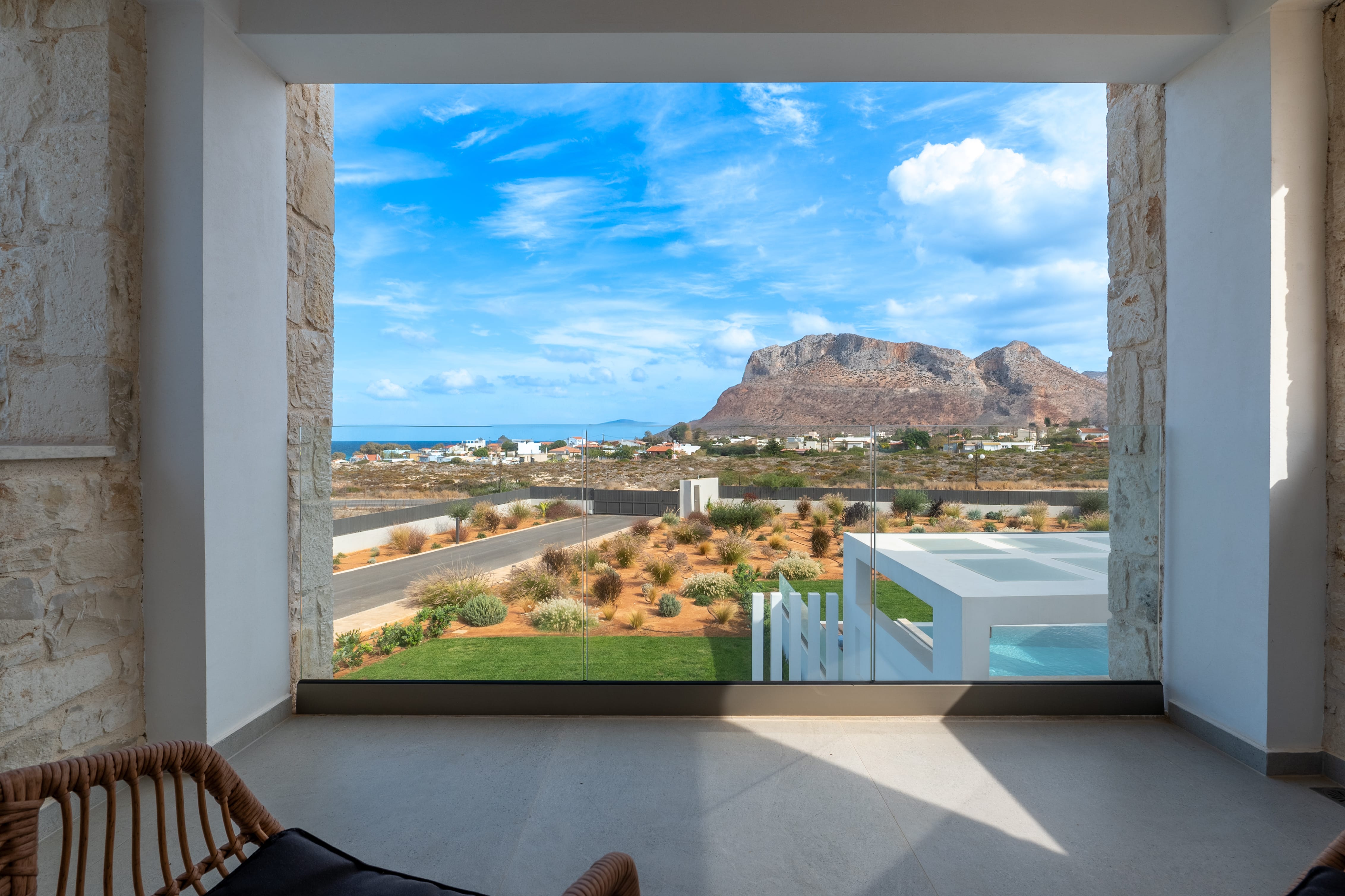 a view of a town from a window