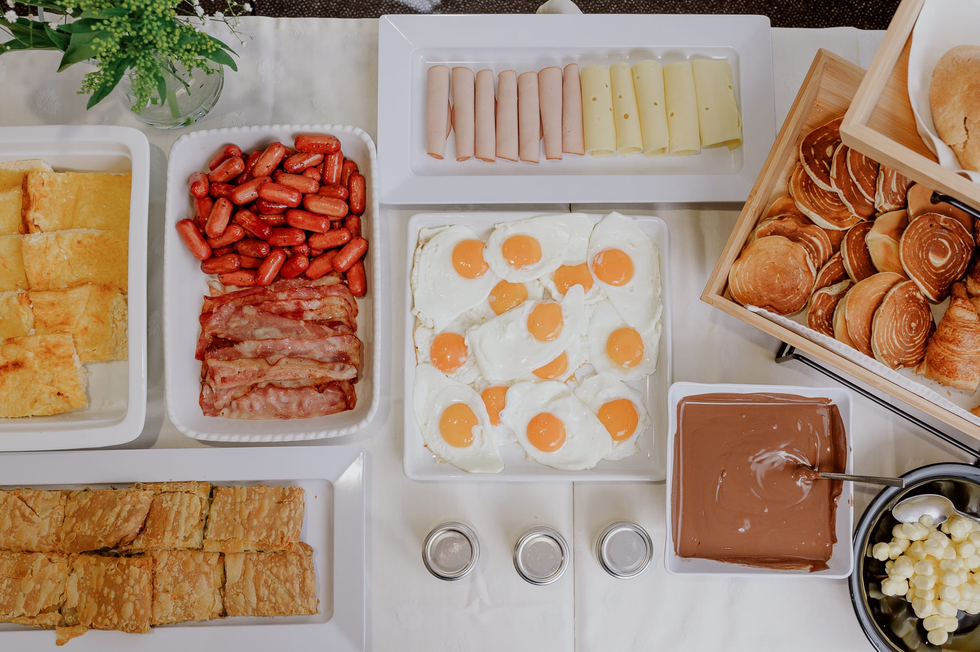 a table full of food