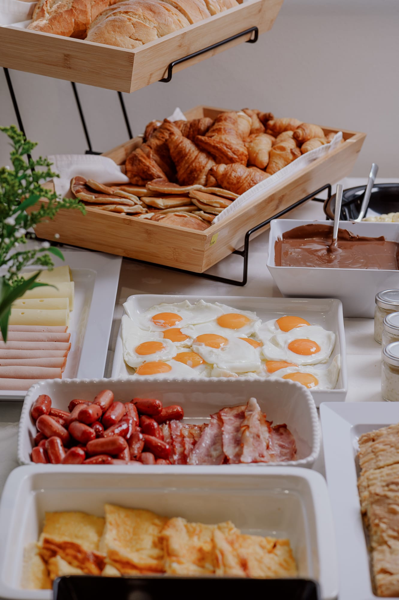 a table full of food