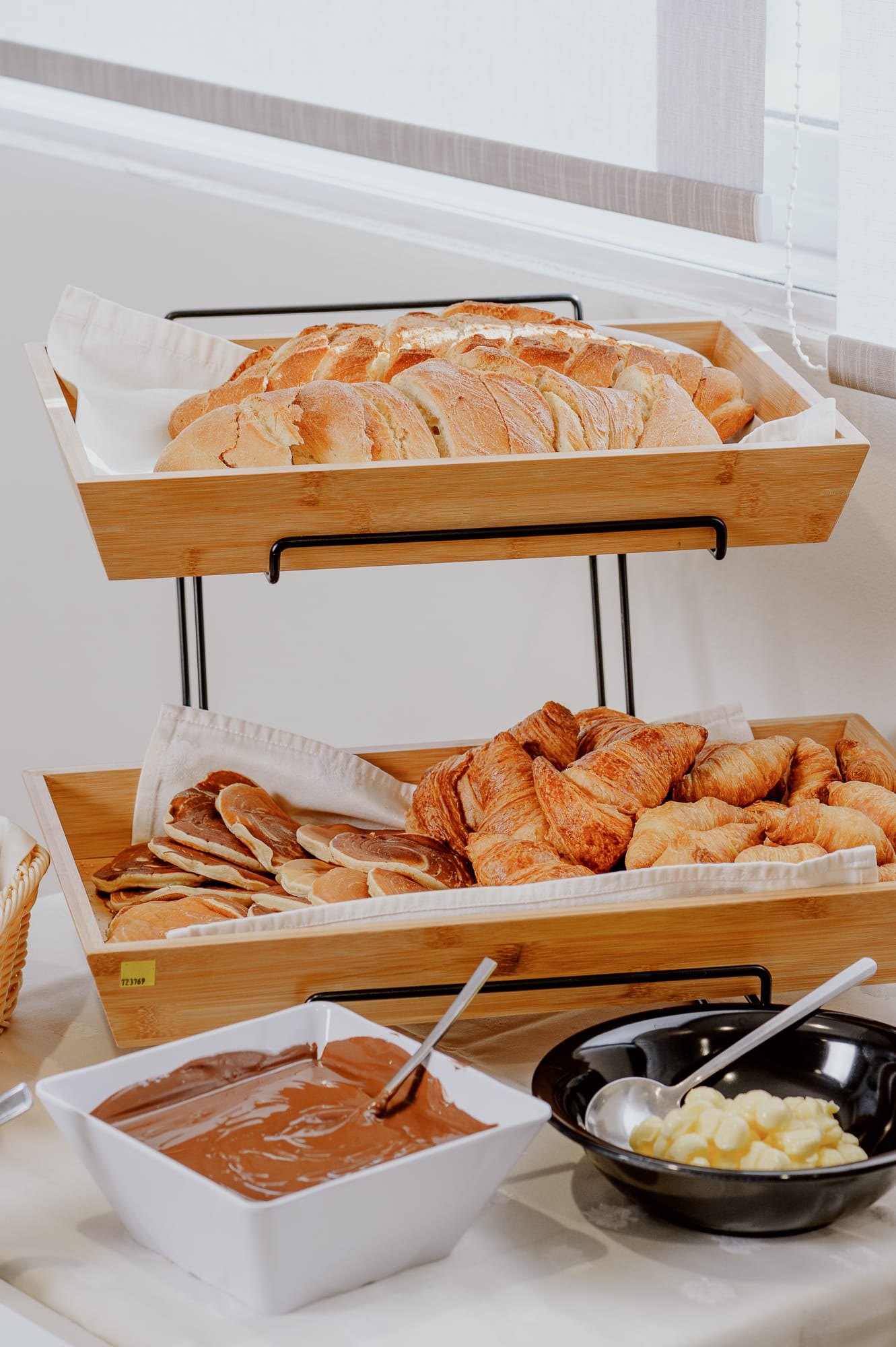 a table with food on it