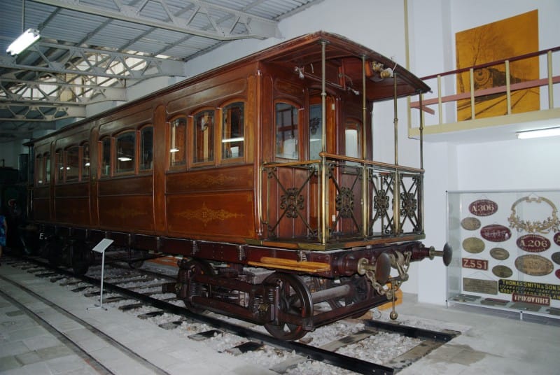 a train in a museum