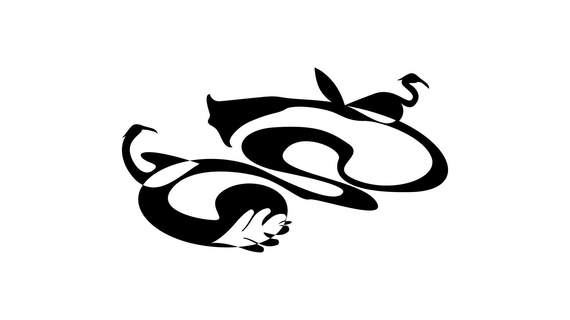 a black background with a black square