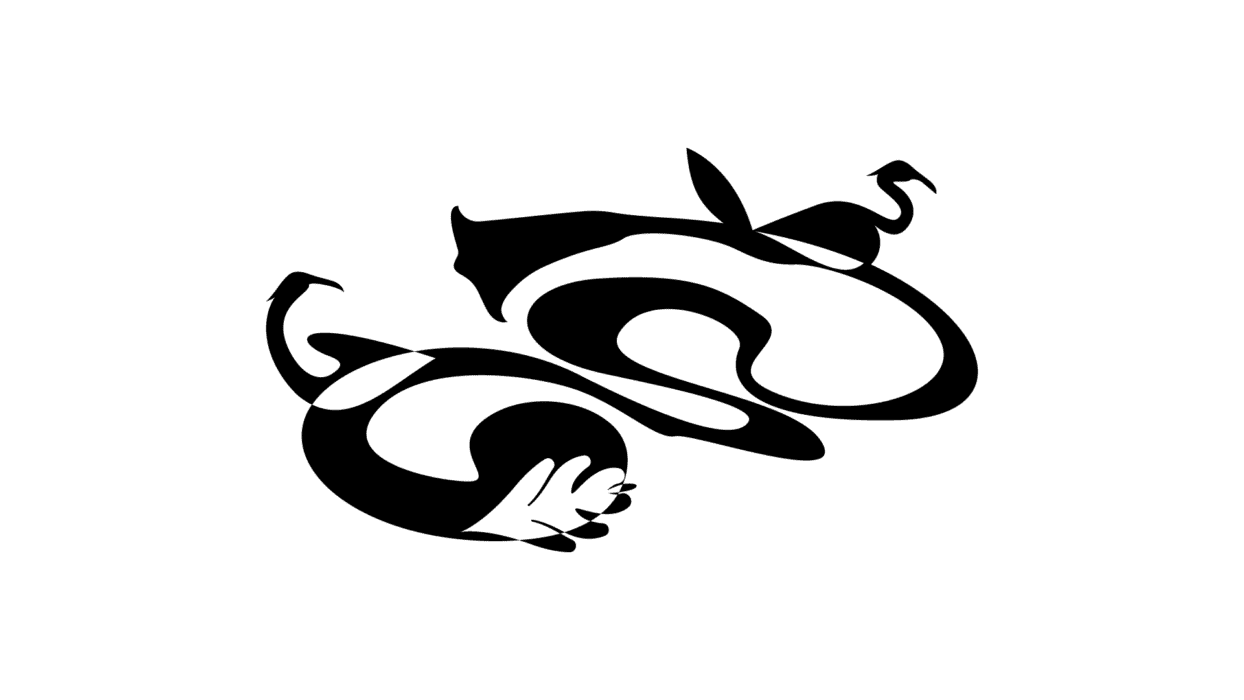 a black background with a black square