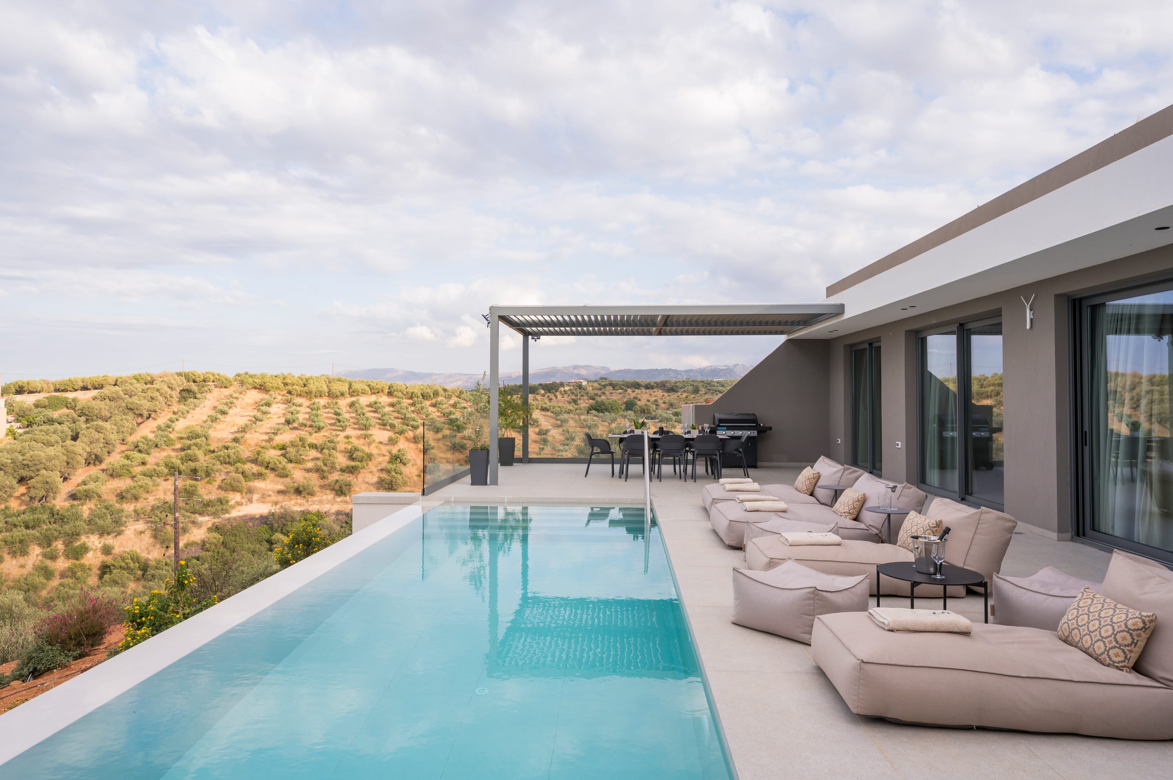 a swimming pool and a house