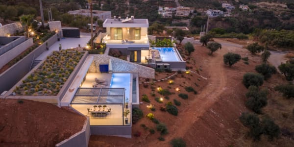 a high angle view of a building