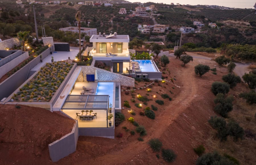 a high angle view of a building