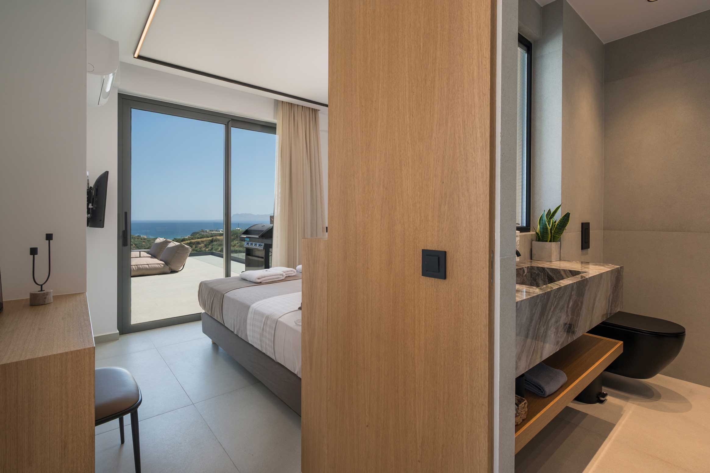 a room with a bed and a window