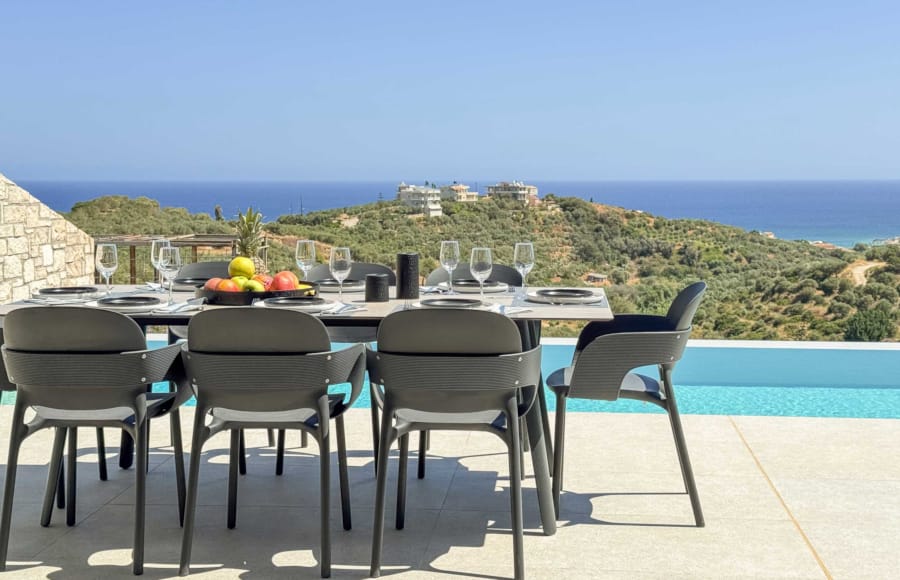 a table with chairs around it