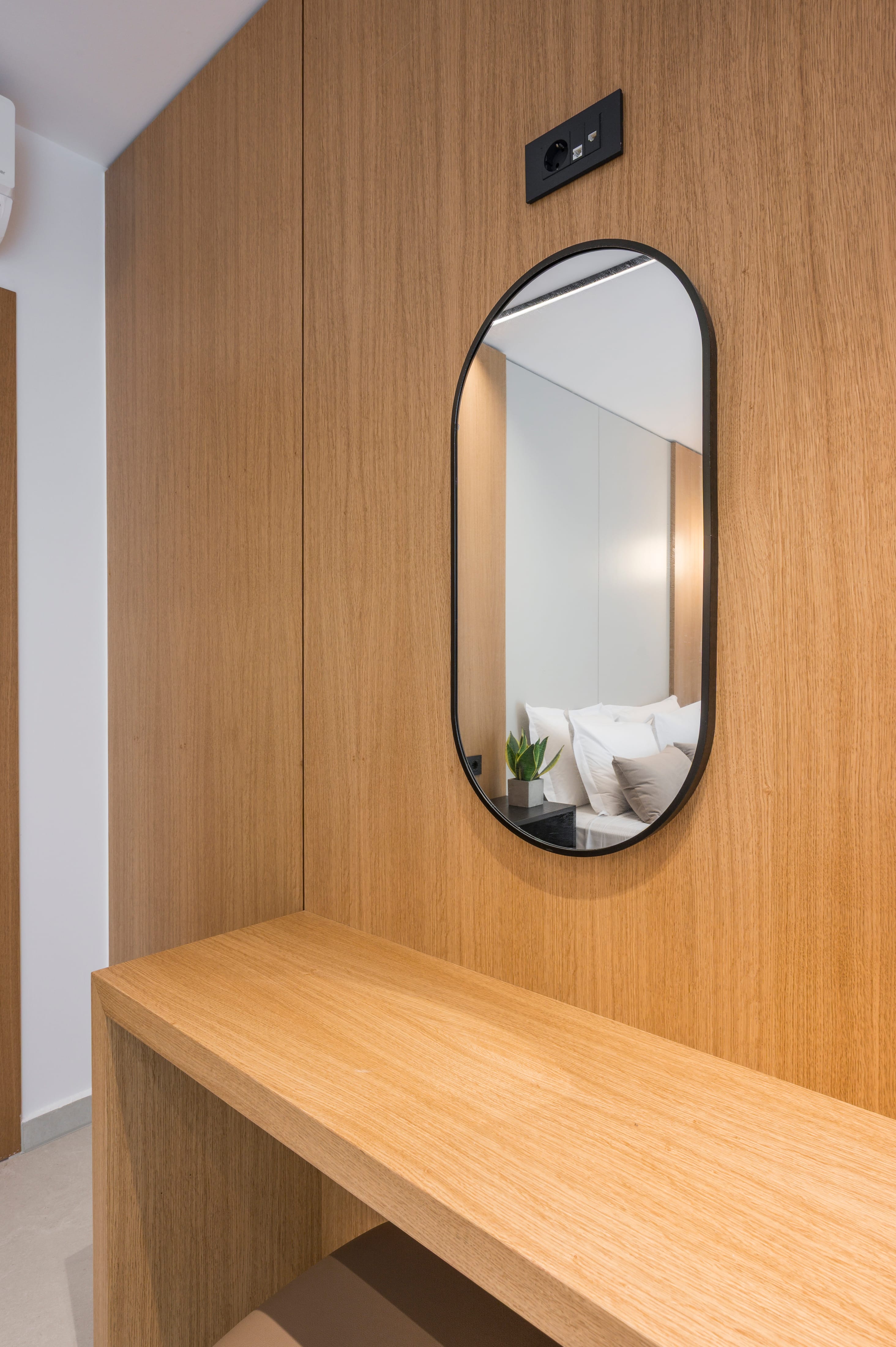 a mirror on a wall