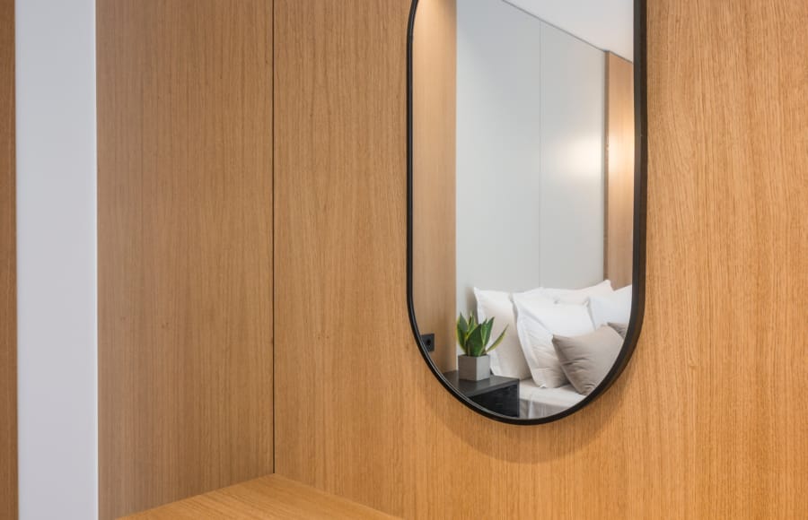a mirror on a wall