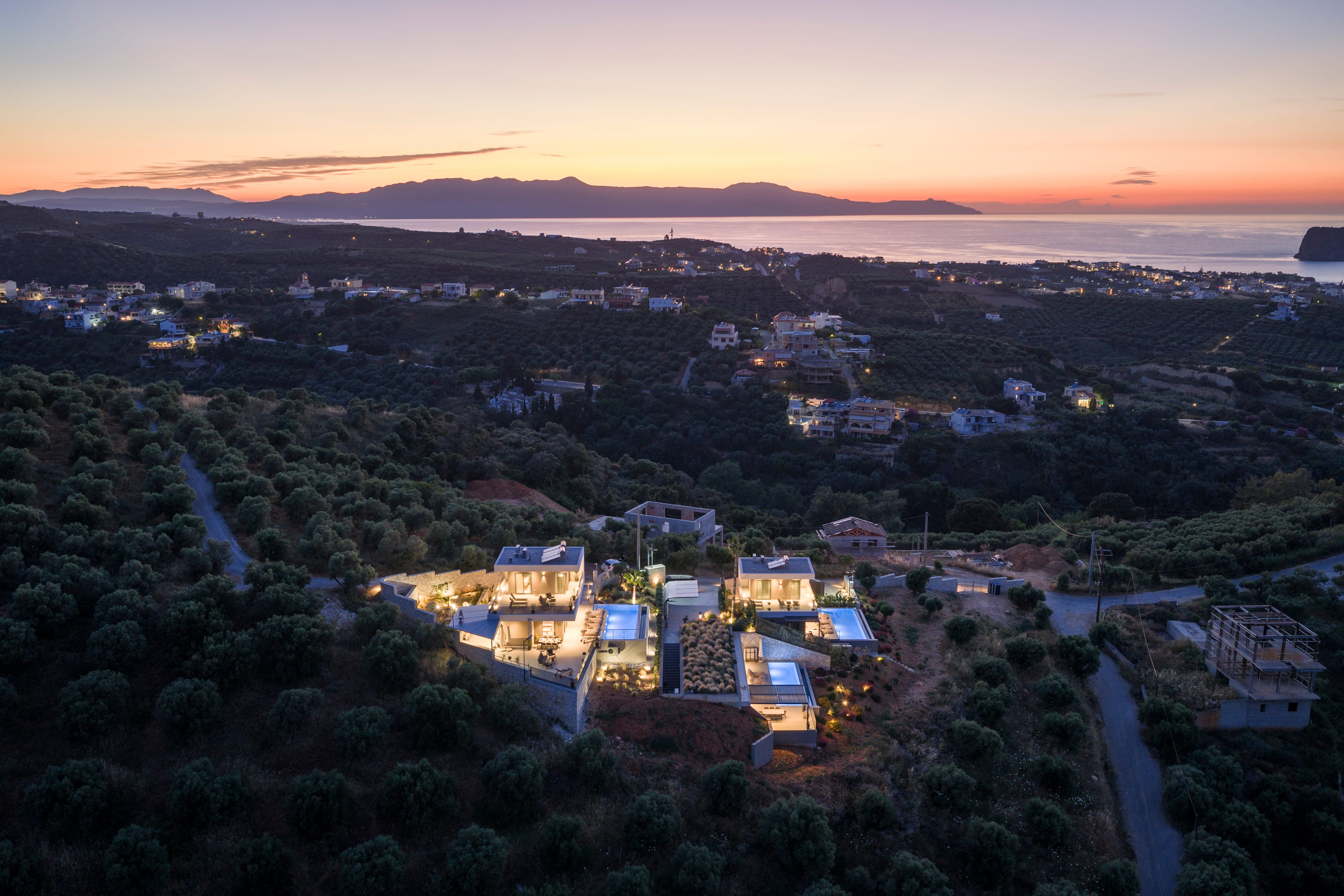a aerial view of a house