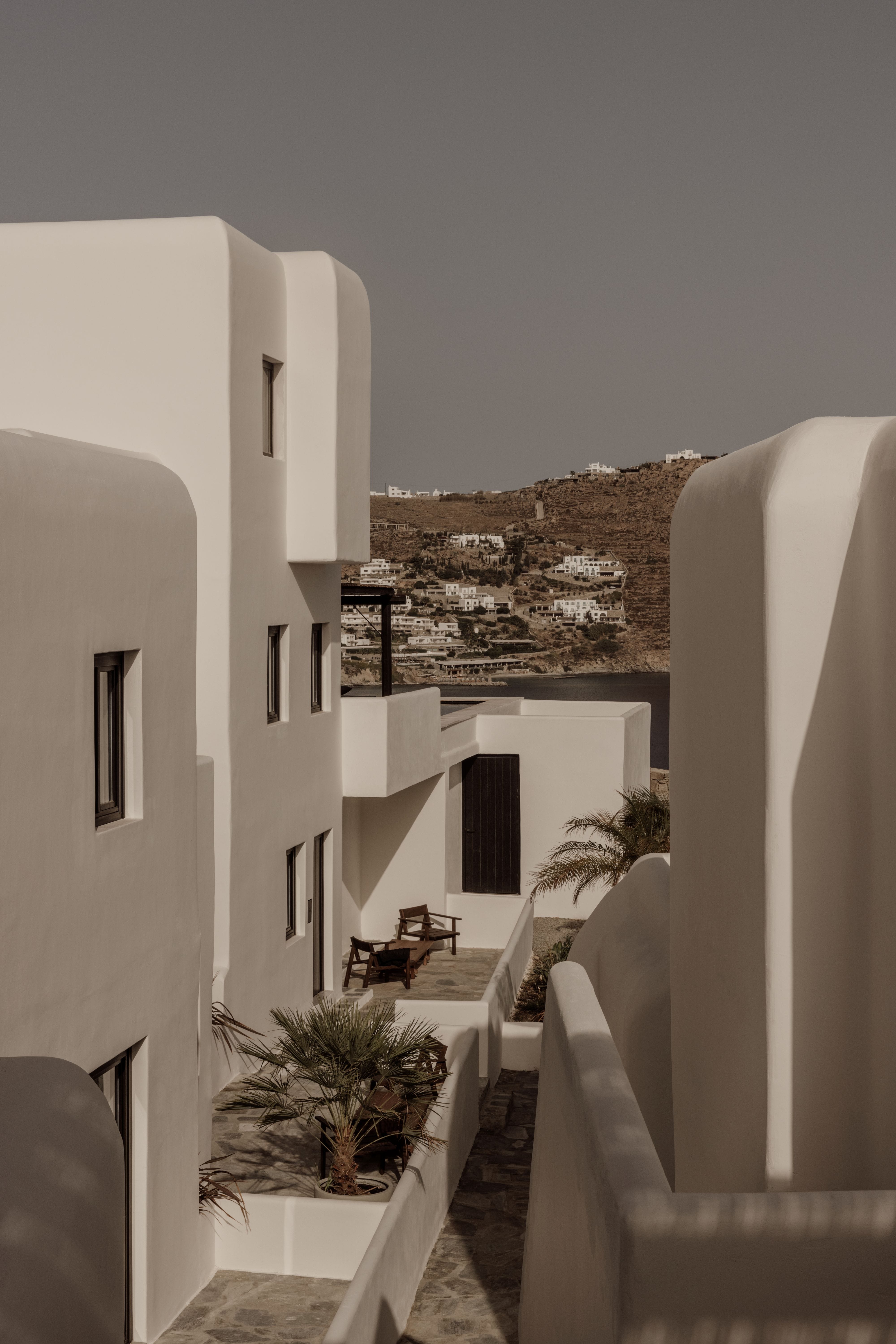 a view of a town from a balcony