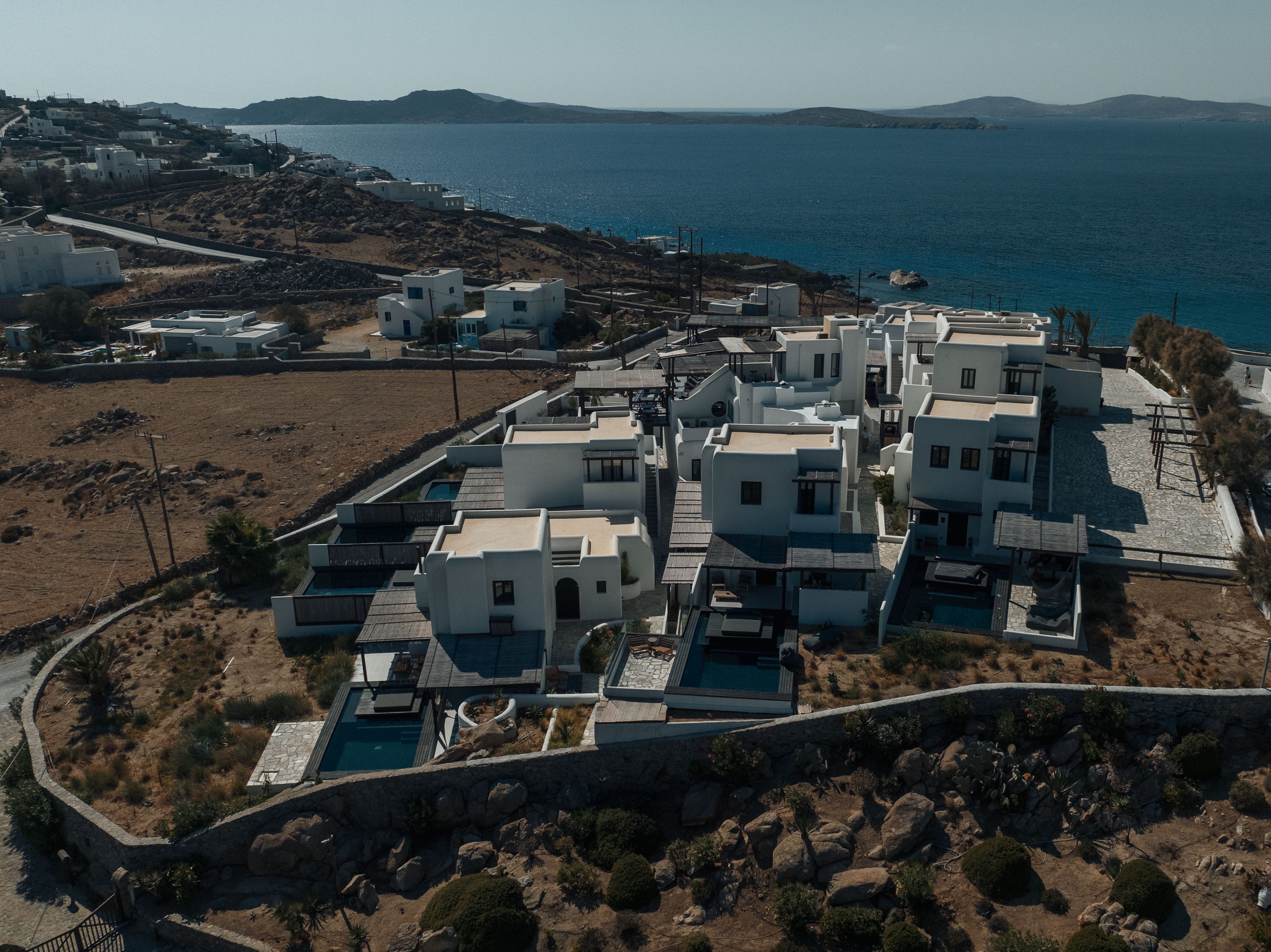 a high angle view of a town