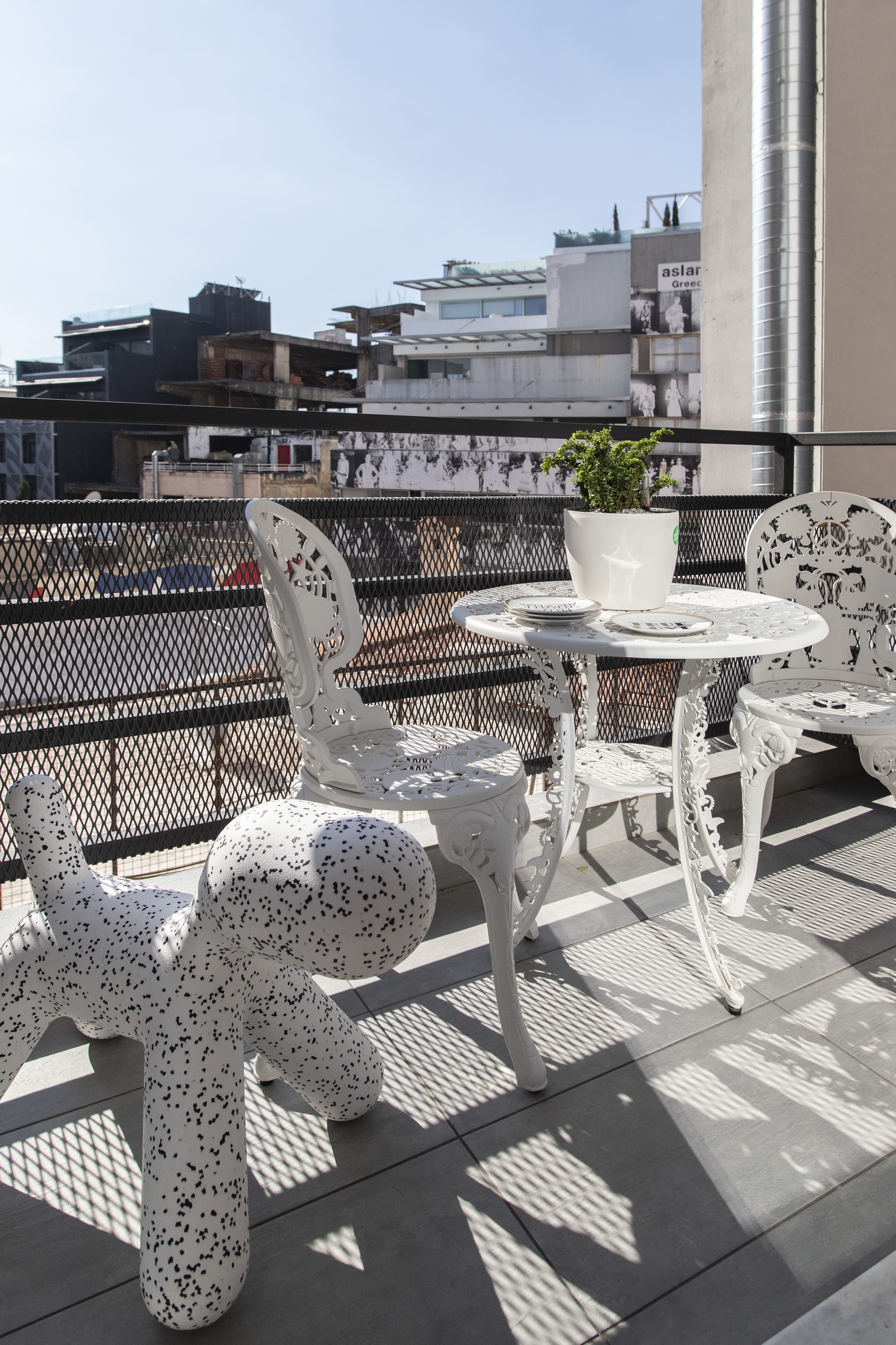 a teddy bear sits on a table
