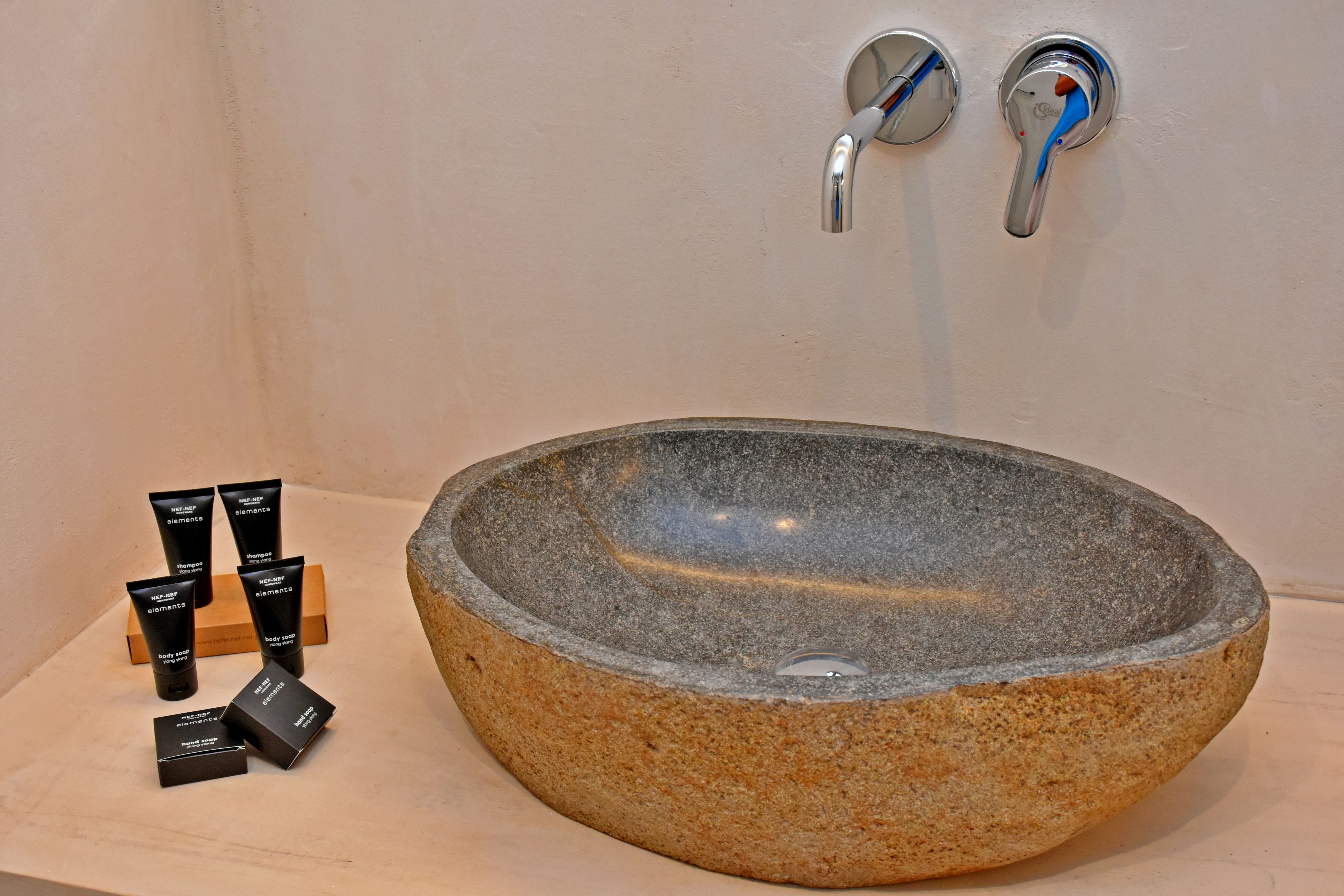 a sink with a faucet