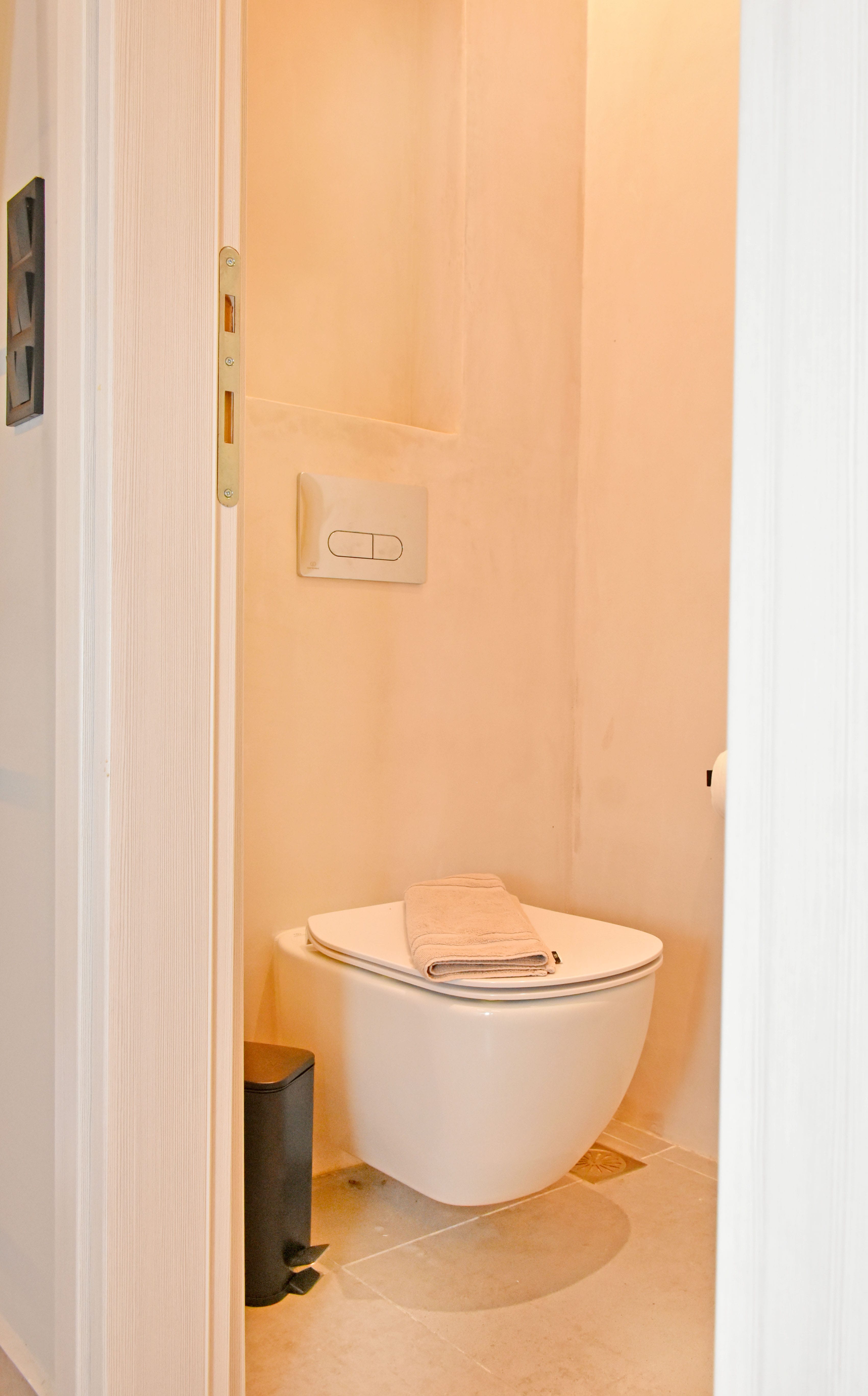 a toilet in a bathroom