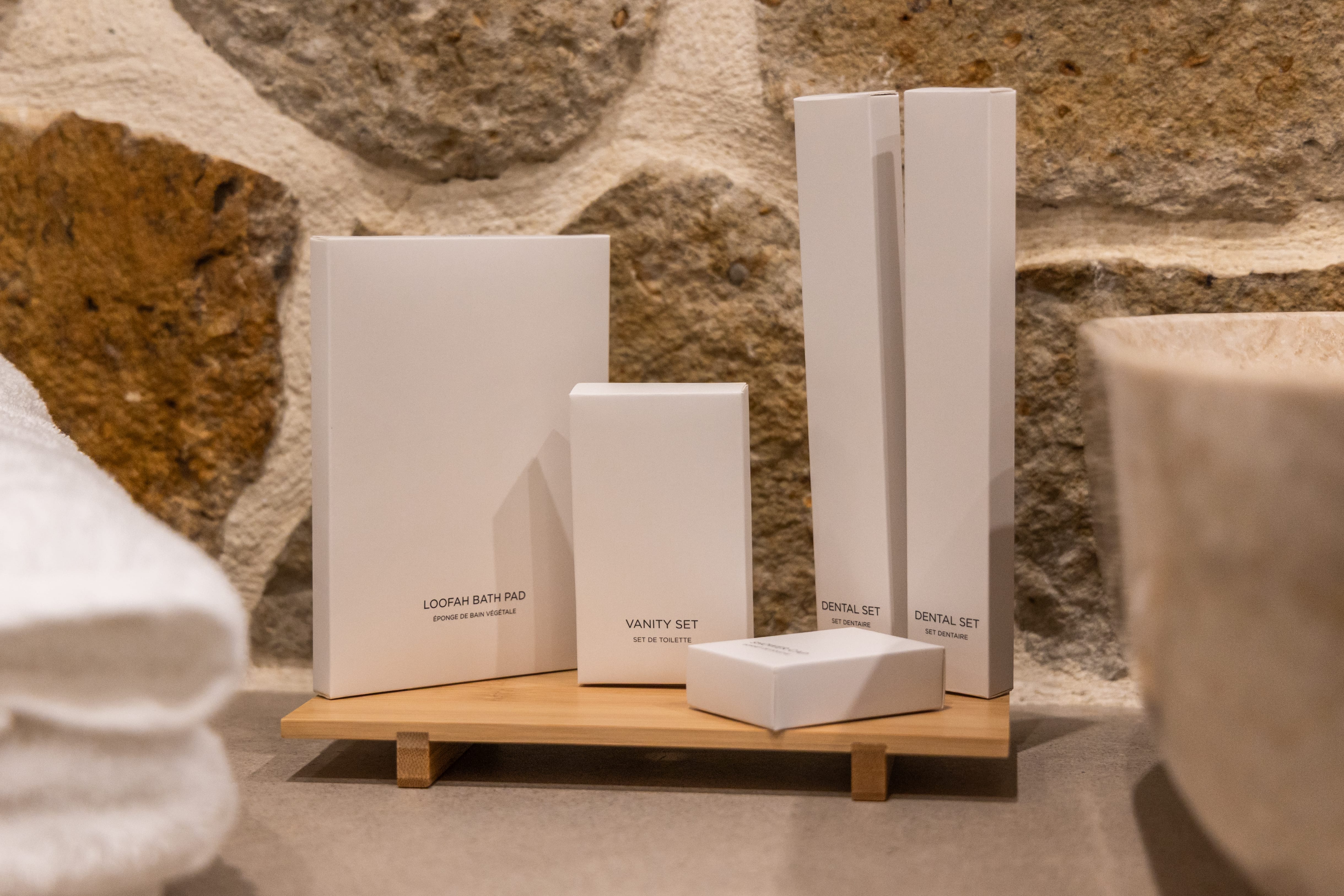 a group of white boxes