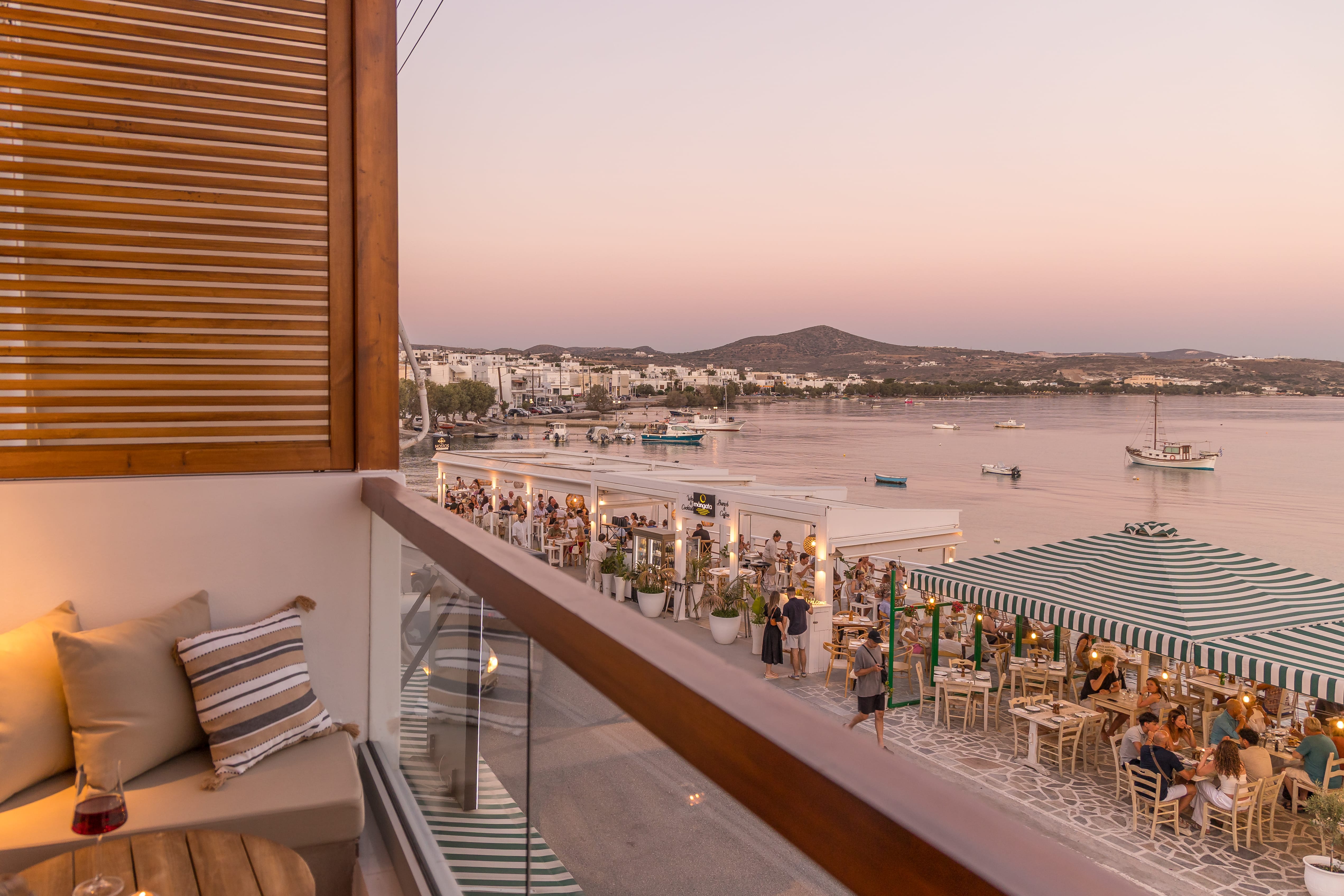 a balcony overlooking a beach